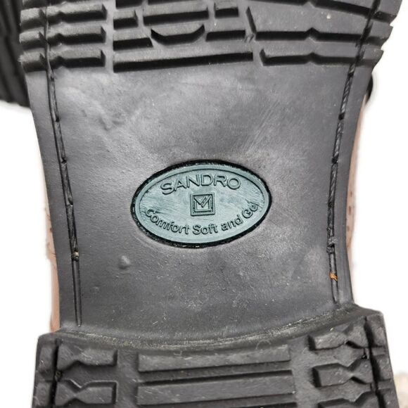 Sandro Moscoloni Handcrafted Brown Leather Lace-Up Brogue Wingtip Derby Shoes - Picture 11 of 12